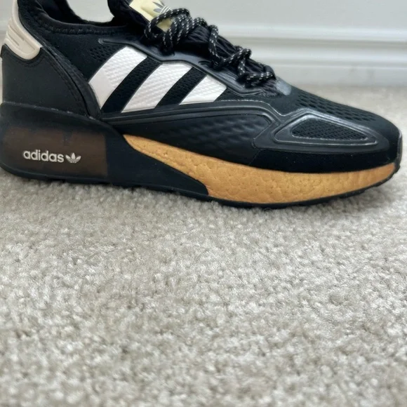 Adidas Originals ZX 2K Boost in black and gold. Only worn twice. No box. Men’s 8 - Picture 3 of 4